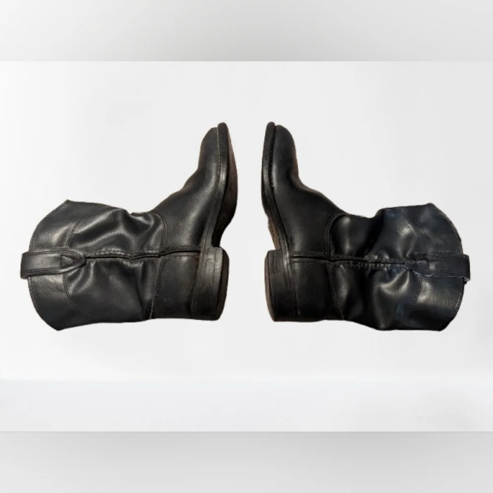 Vintage Bronco Kids' Black Leather Boots 13.5 D